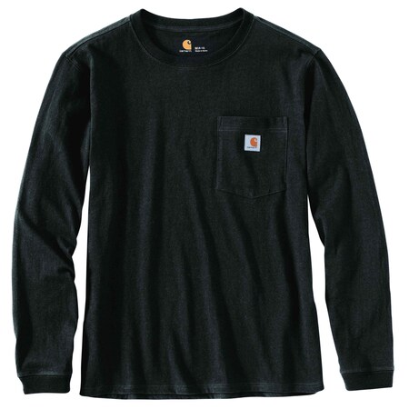 Carhartt Women's TK0126 W LseFit HW LS Pkt Tshrt XXL REG Long Sleeve Loose Black TK0126-W / 103244-001XXLREG